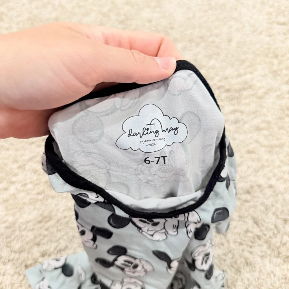 Darling may Mickey Mouse bamboo pajama shirt size 6-7